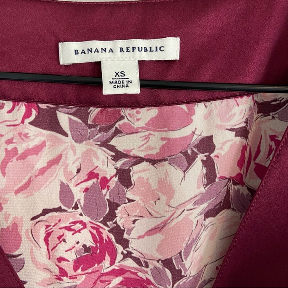 Vintage Y2K Banana Republic Silk Blouse Tie Front - Picture 3 of 6